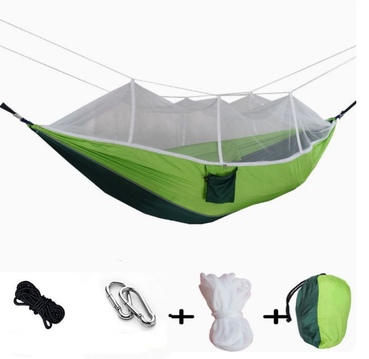 Ultralight Outdoor Hammock with Mosquito Net and Tarp for Camping