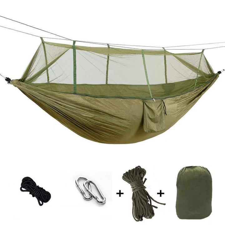 Ultralight Outdoor Hammock with Mosquito Net and Tarp for Camping