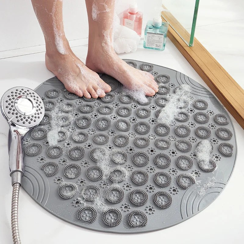 Secure Grip Round Shower Mat for Ultimate Safety – 21.6" Diameter