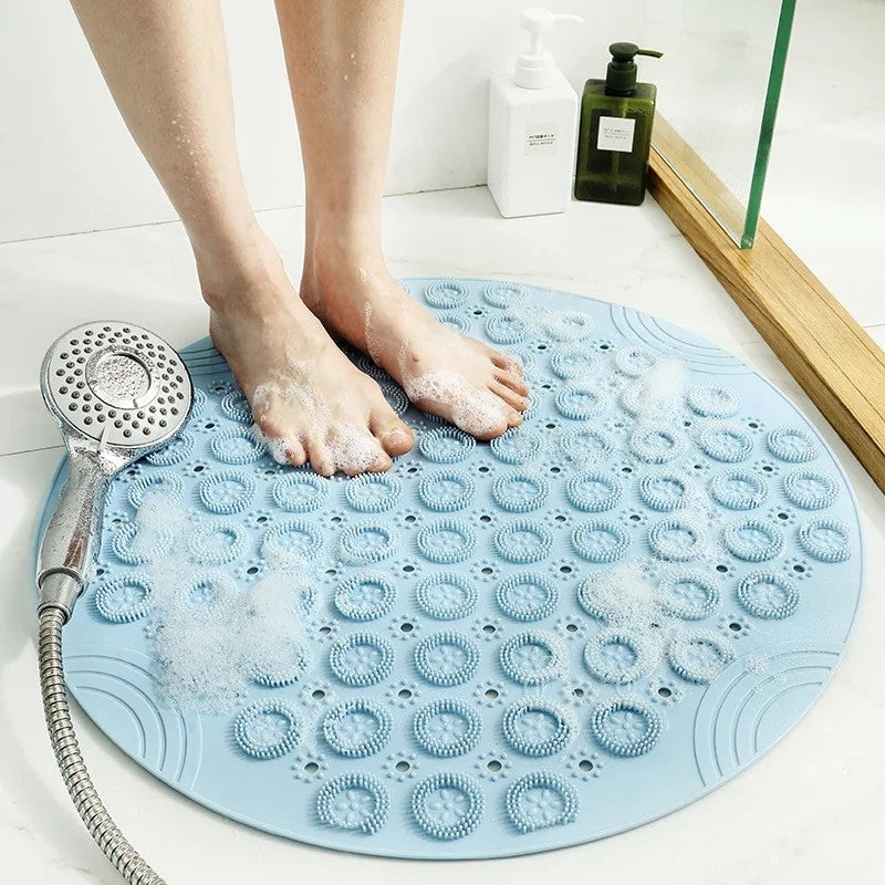 Secure Grip Round Shower Mat for Ultimate Safety – 21.6" Diameter