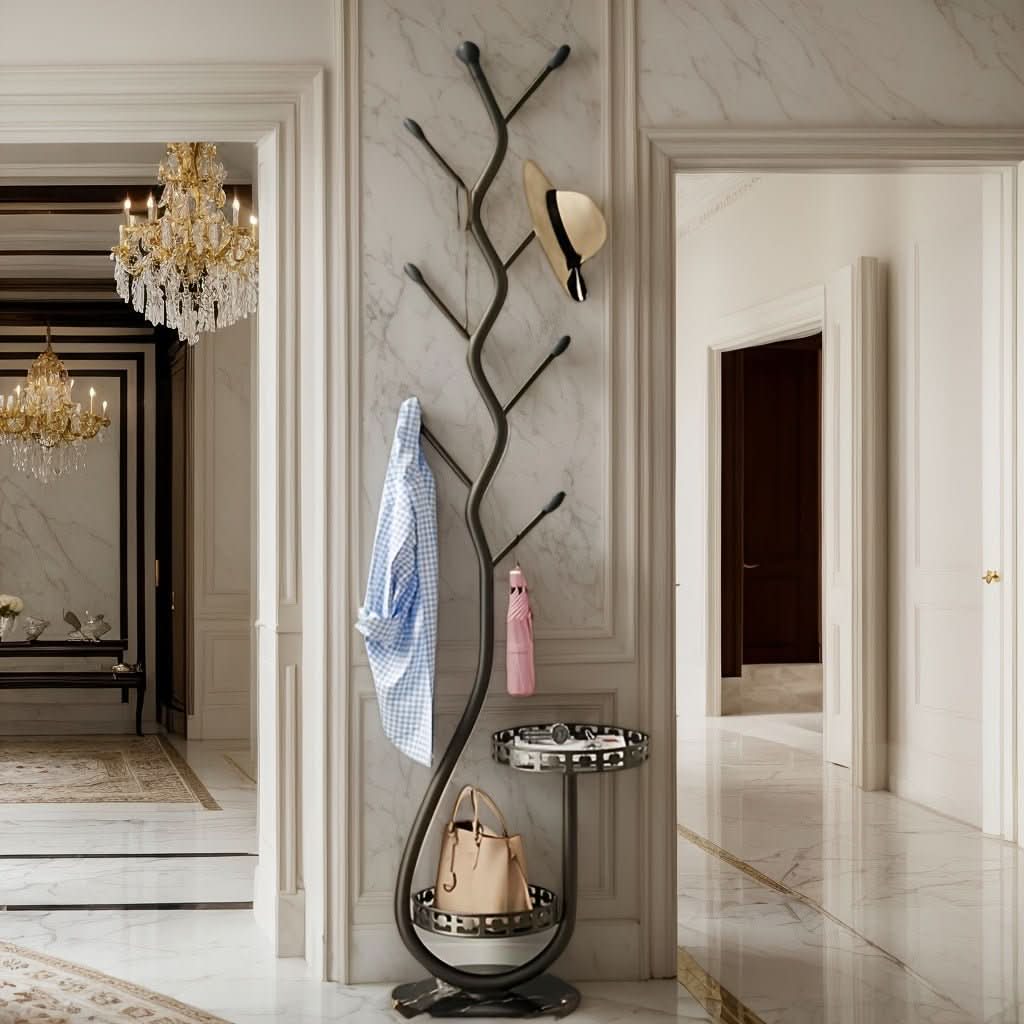 Scandinavian SteelStand Coat Rack for Chic Interiors