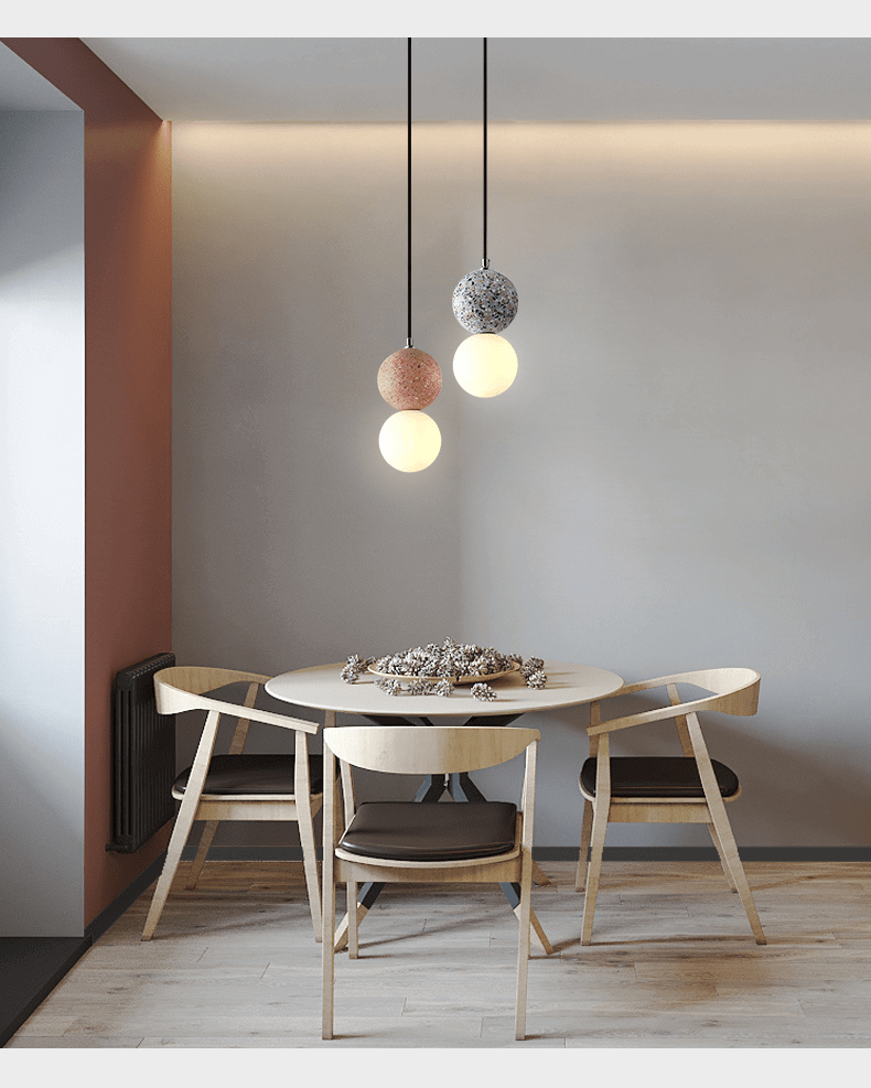 Taavita Concrete Pendant Lights - Cement Pendant Lights - LED Hanging Lamp Kitchen Lighting