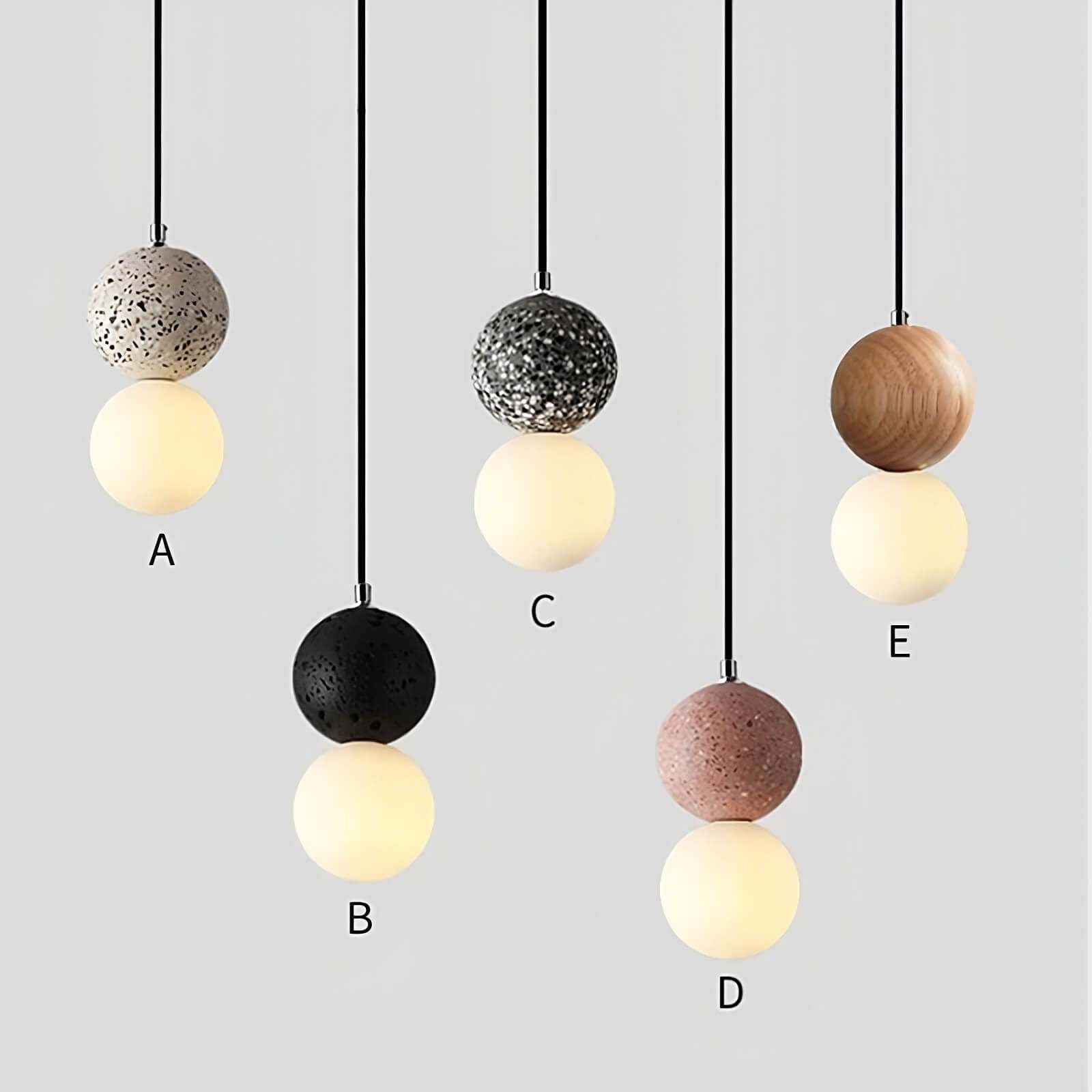 Taavita Concrete Pendant Lights - Cement Pendant Lights - LED Hanging Lamp Kitchen Lighting