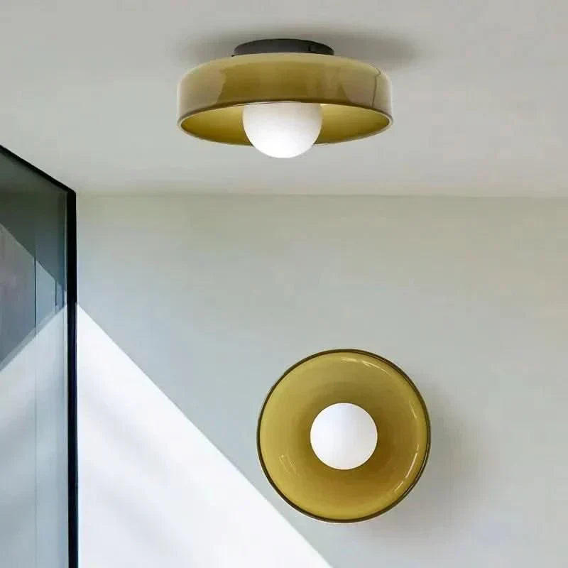 LumiAura Scandinavian Glass Ceiling Light for Elegant Spaces