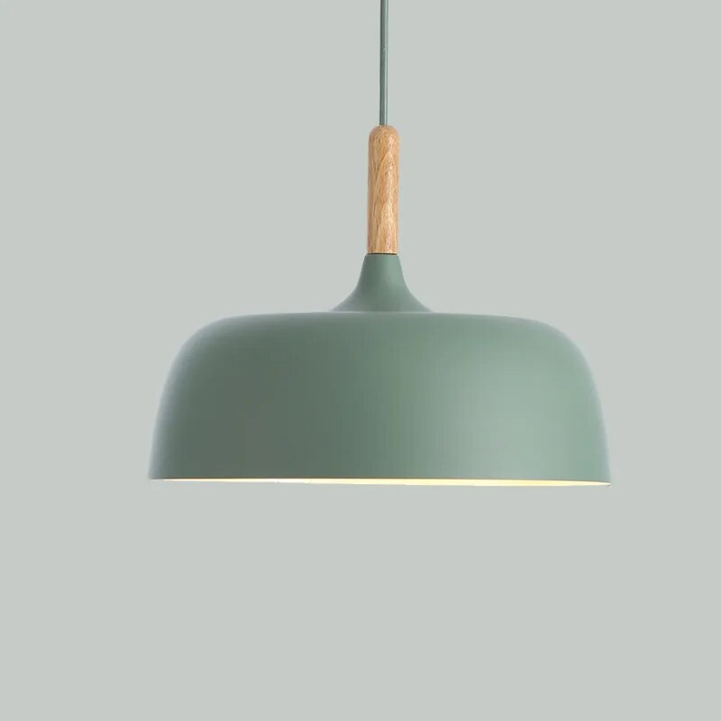 Pendant Lamp | Nordic Modern Design with Wooden Accent | LED Lighting | Adjustable Height