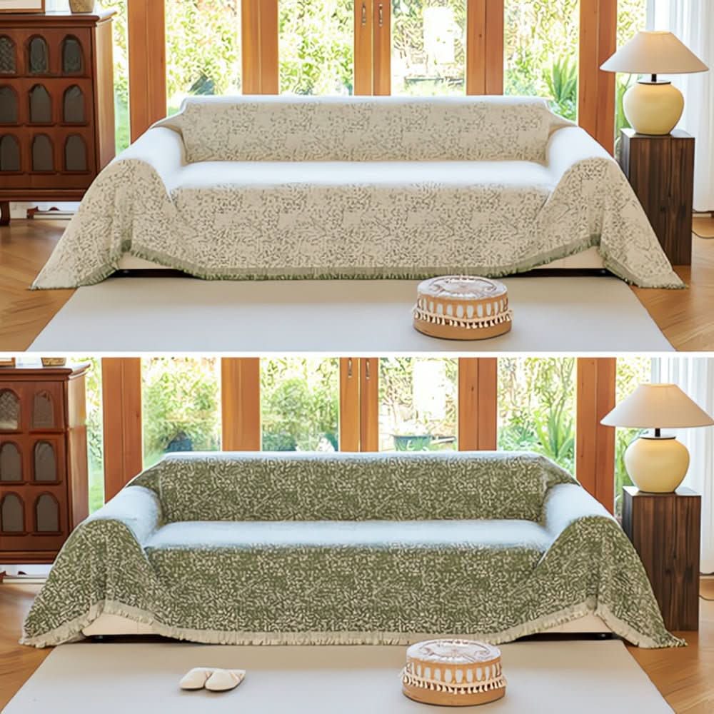 CozyGuard Reversible Microfiber Sofa Protector - Non-Slip & Easy Care