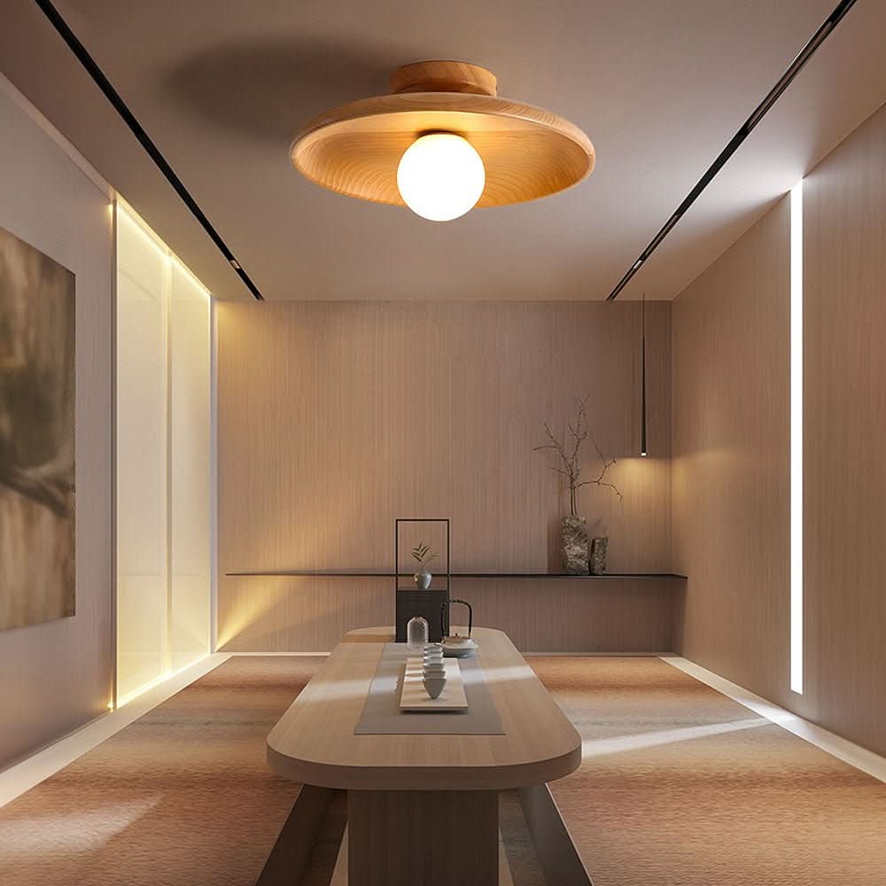 ScandiWood Pendant Light: Elegant Minimalist Ceiling Fixture