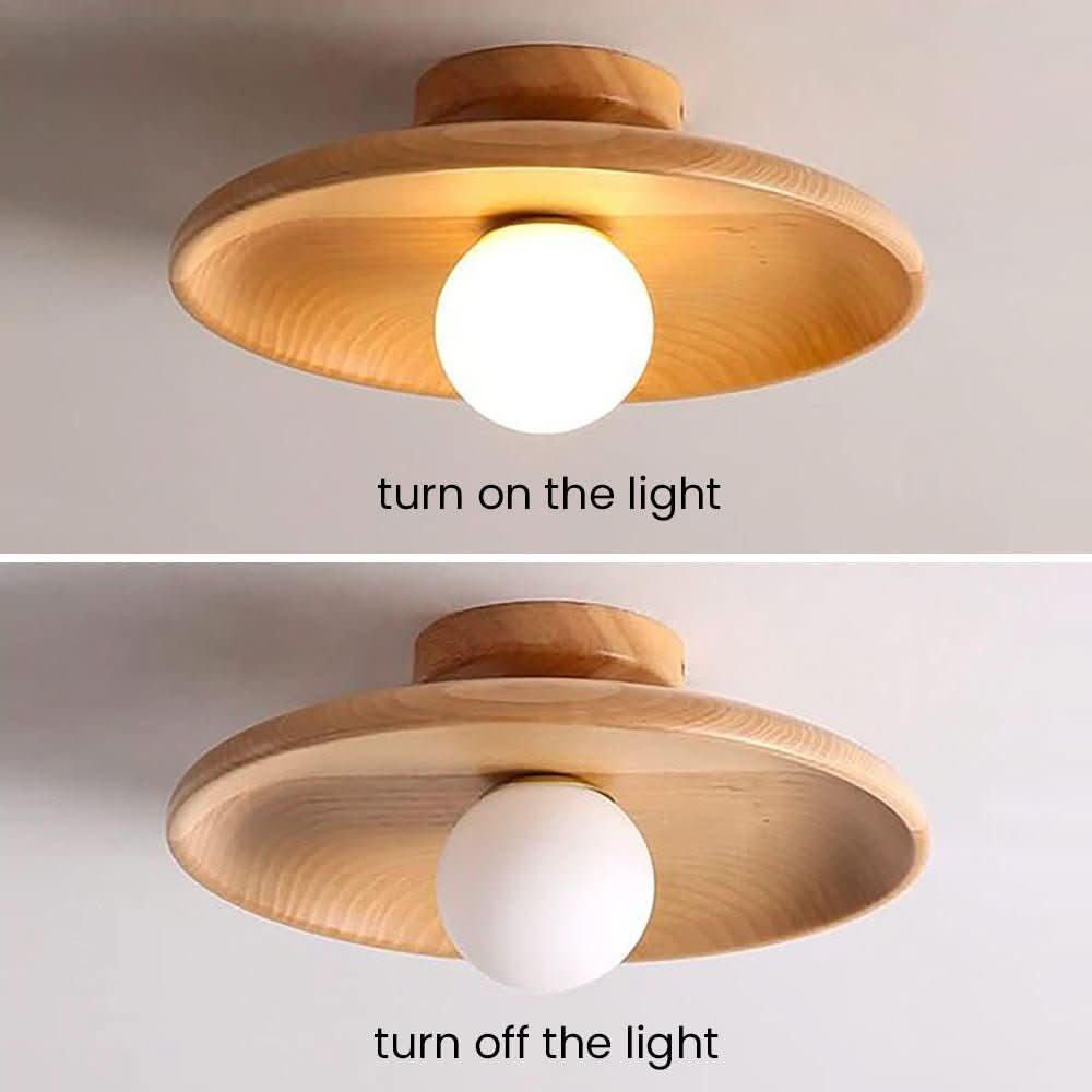 ScandiWood Pendant Light: Elegant Minimalist Ceiling Fixture