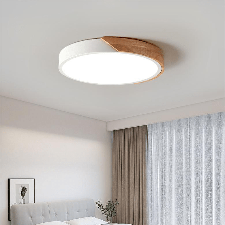 CozyNest Wooden LED Ceiling Light for Inviting Spaces