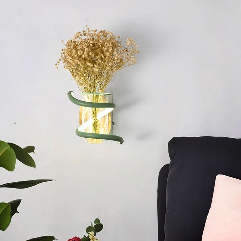 NatureGlow LED Wall Lamp with Integrated Planter for Outdoors