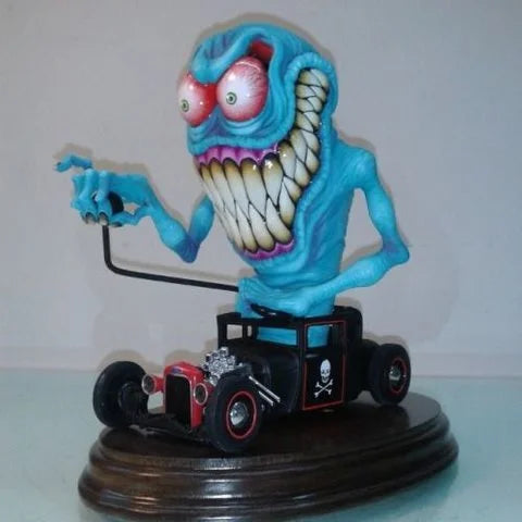 Handcrafted Rat Fink Model Toy - Vintage Americana Collectible for Halloween