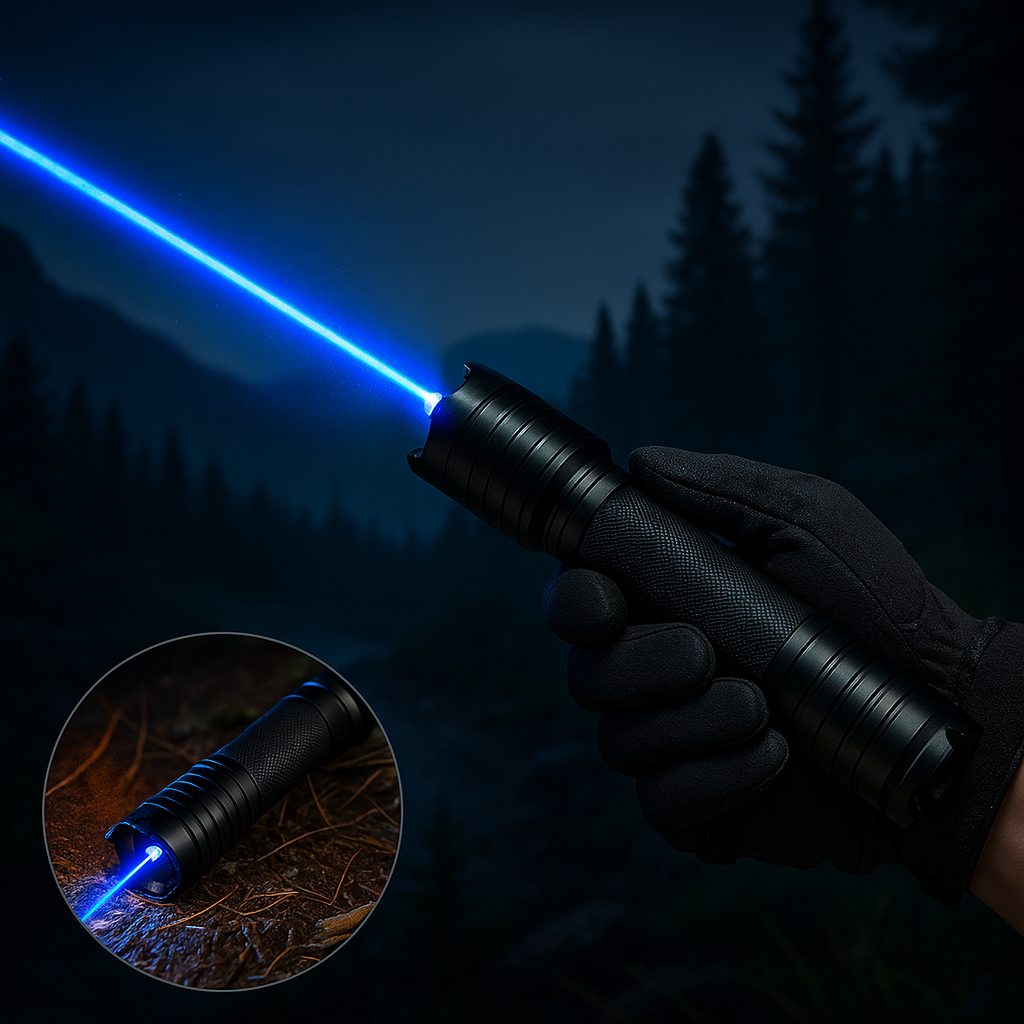 5000m Range Laser Flashlight with Thermal Ignition – Durable Outdoor Tool