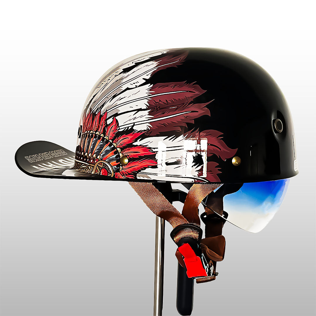 Stylish Urban Motorcycle Helmet - DOT & ECE Certified Safety Gear