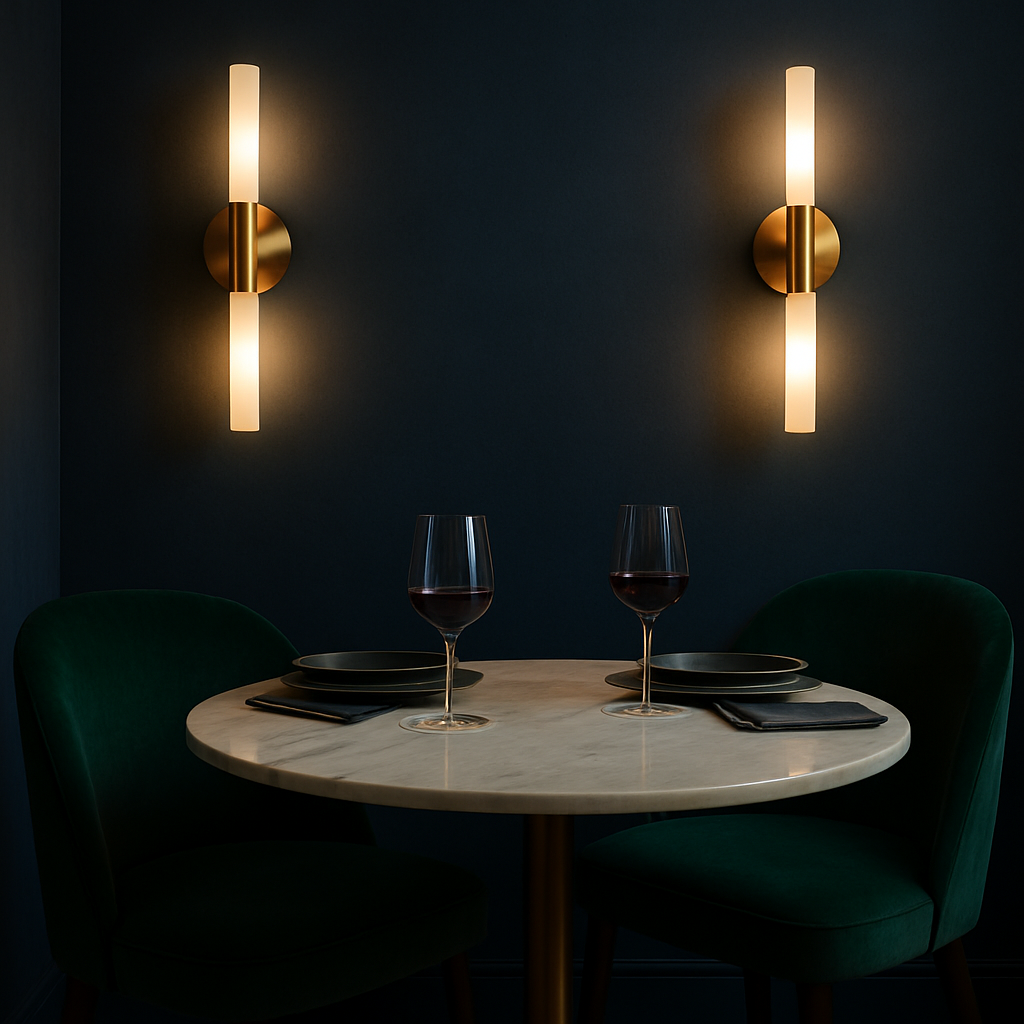 Luxe Vertical Brass Wall Light for Modern Spaces