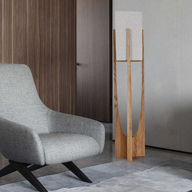 Taavita Modern 1-Light Floor Lamps Made of Solid Wood