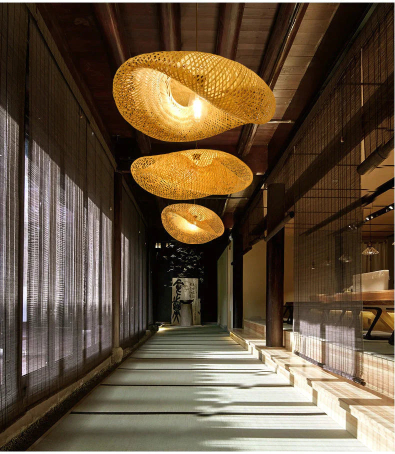 Bamboo Pendant Lamp – Natural Weaving for Soft, Warm Illumination