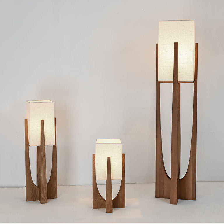 Taavita Modern 1-Light Floor Lamps Made of Solid Wood