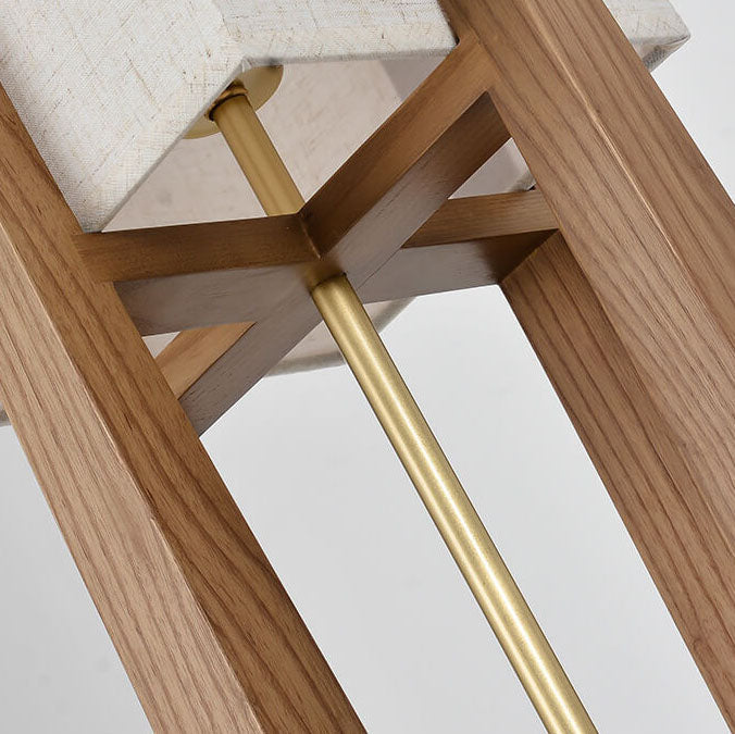 Taavita Modern 1-Light Floor Lamps Made of Solid Wood