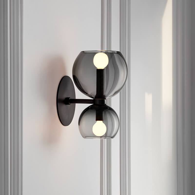 Pendant Wall Lights in Bowl-Shaped Design with 2 Lights