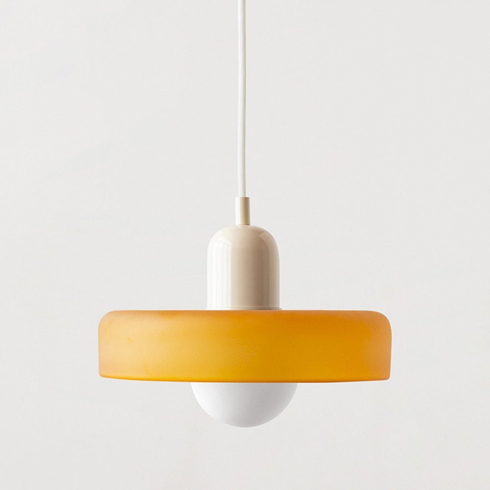Artisan Glow – Modern Pendant Light with Colorful Glass Shade