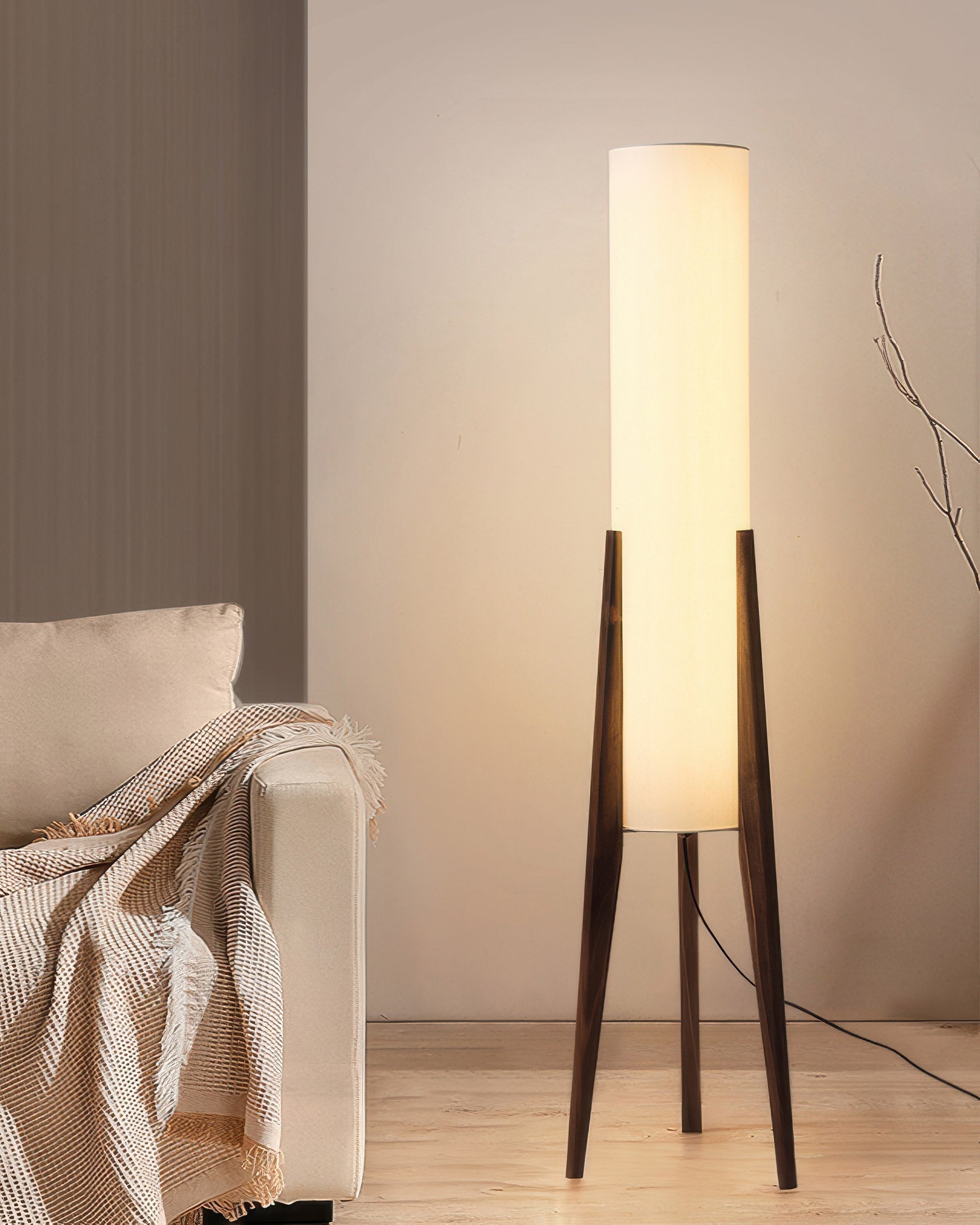 Taavita Floor Lamp Made of Solid Wood