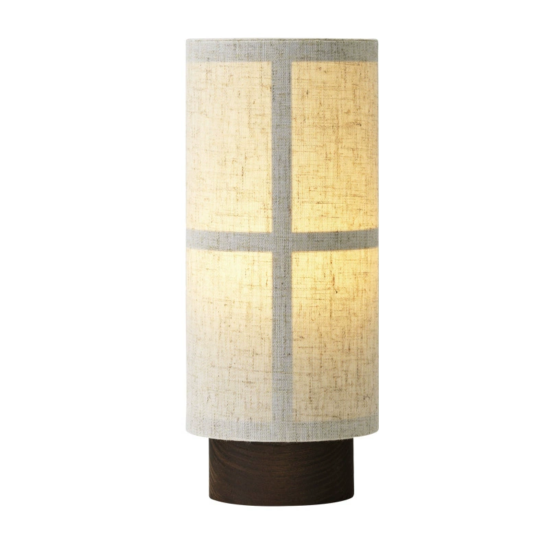 Serenity Linen Shade Table Lamp with Elegant Wood Base
