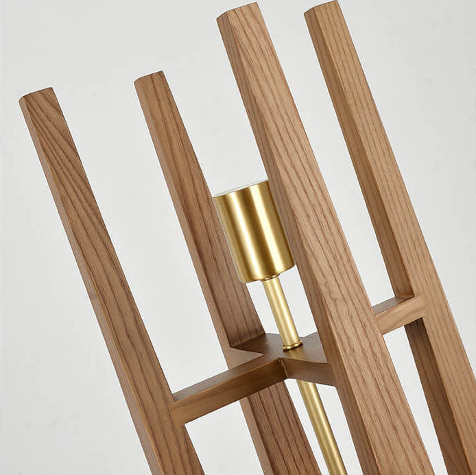 Taavita Modern 1-Light Floor Lamps Made of Solid Wood