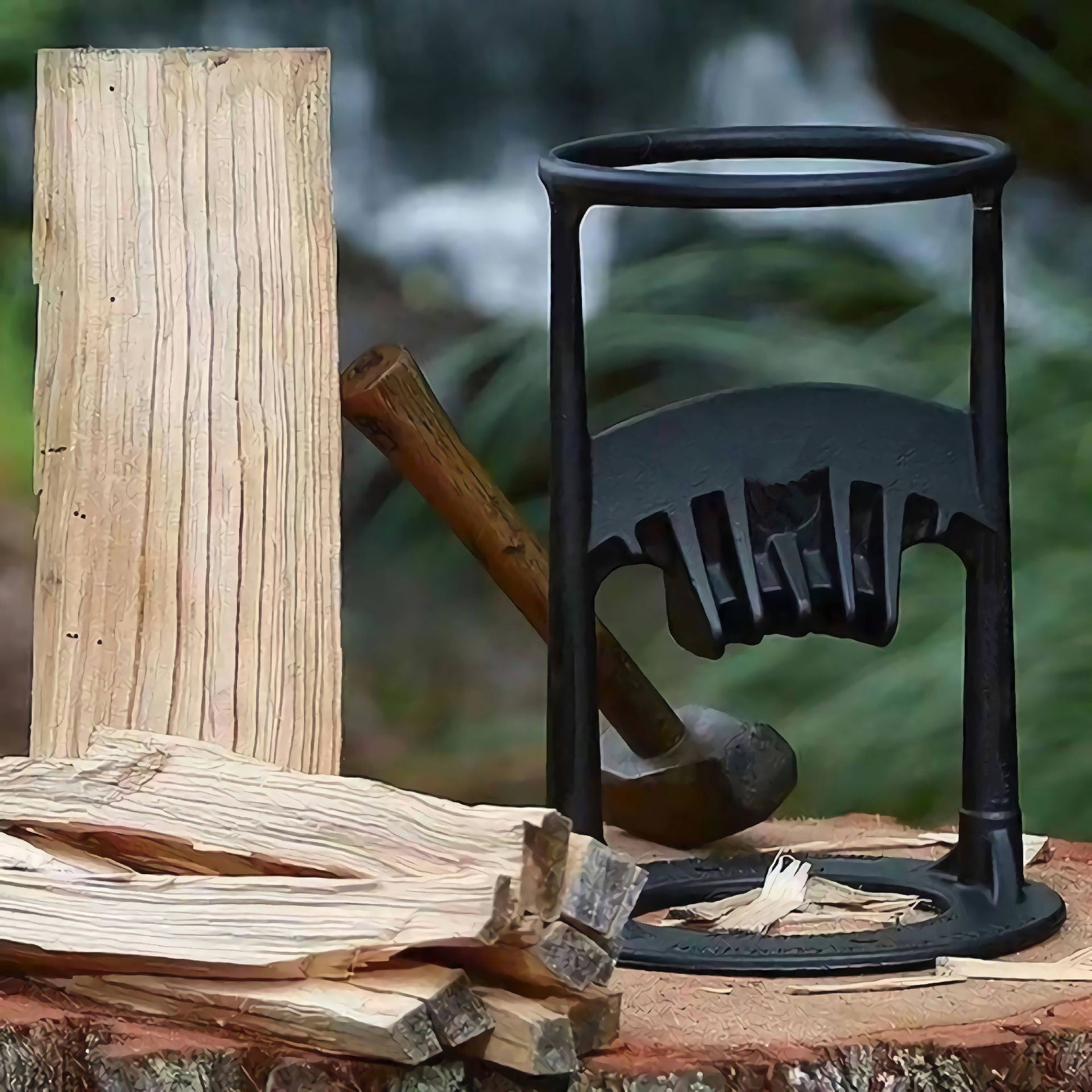Heavy-Duty Manual Firewood Splitter for Effortless Wood Chopping