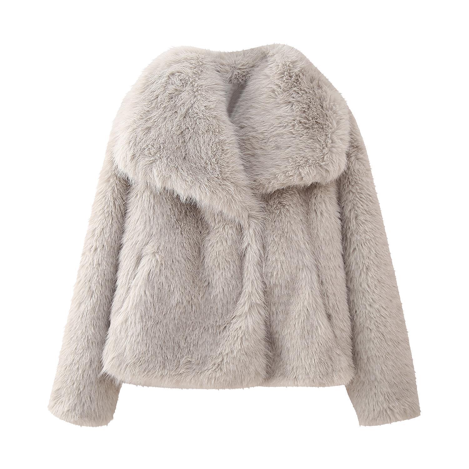 Women’s Faux Fur Jacket | Classic Silhouette & Soft Faux Fur | Versatile Warmth for Casual and Festive Wear