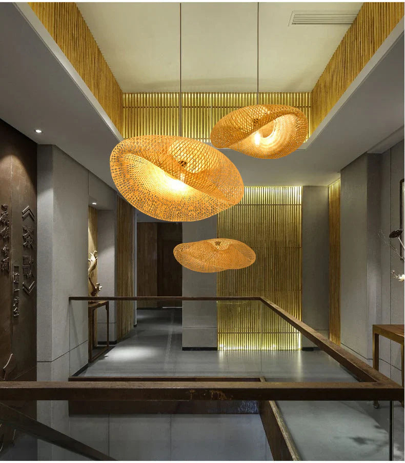 Bamboo Pendant Lamp – Natural Weaving for Soft, Warm Illumination