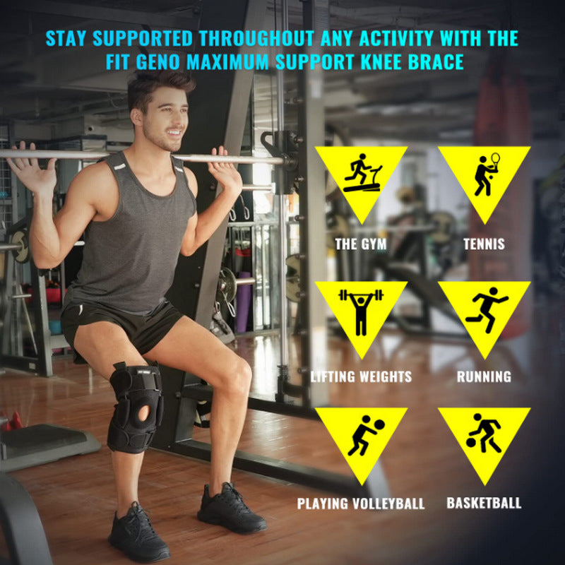 Knee Brace with Adjustable Hinges for Meniscus Injury Support