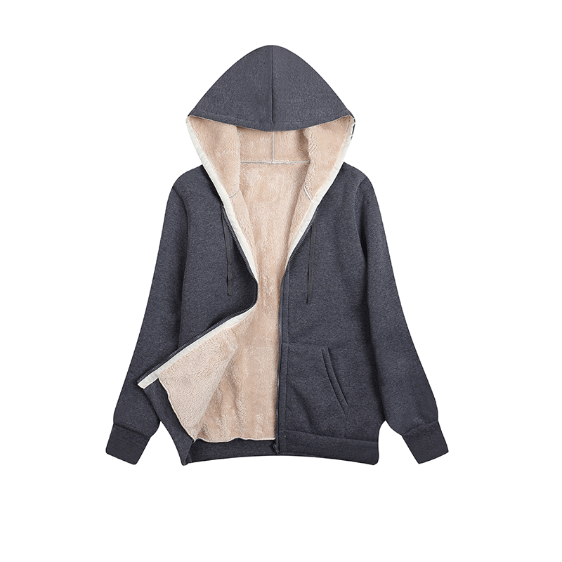 Women's Fleece Jacket | Soft Warmth | Windproof Hood Protection | Reusable
