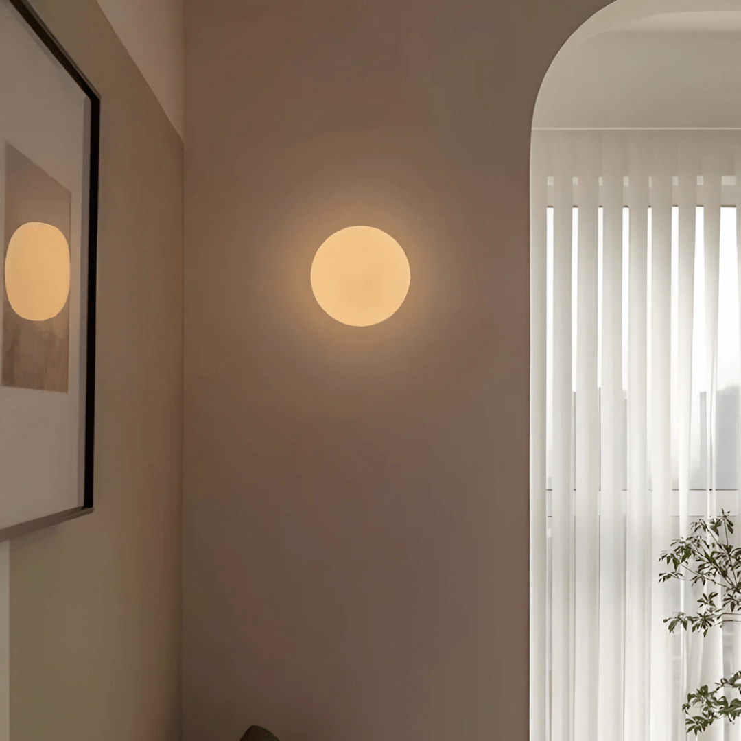 LuxeGlow Glass Wall Sconce for Elegant Home Illumination