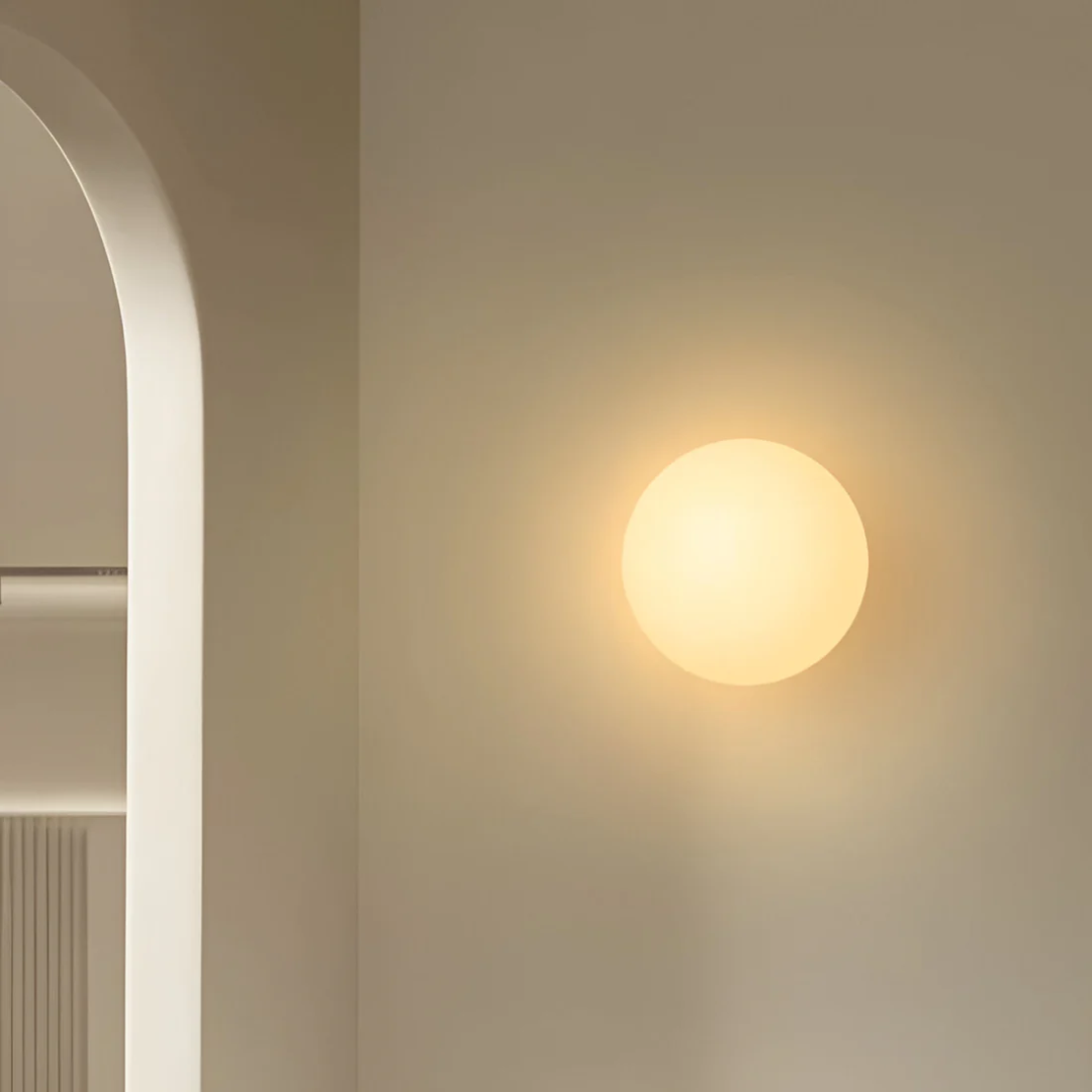 LuxeGlow Glass Wall Sconce for Elegant Home Illumination