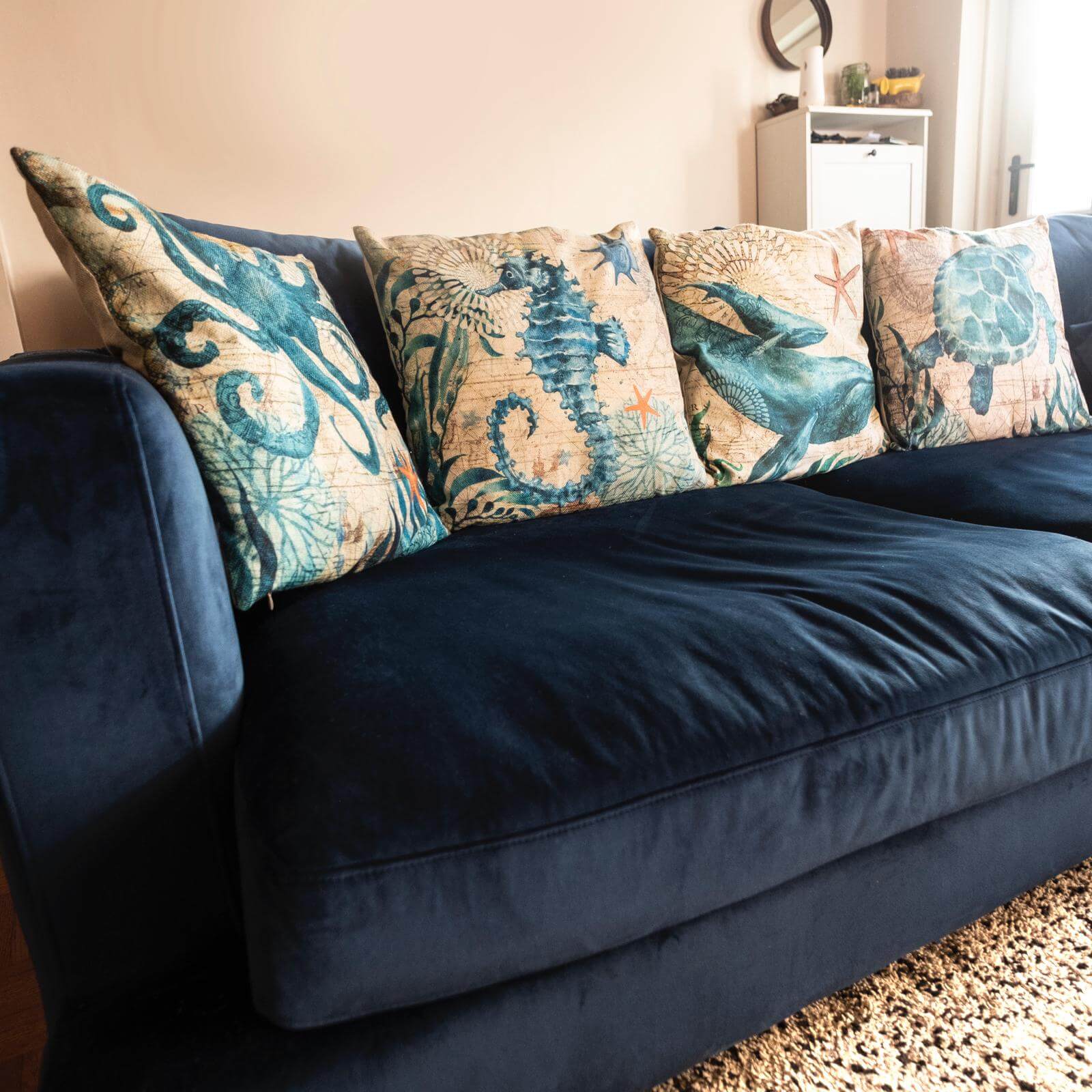 Coastal Charm Outdoor Pillow Covers with Concealed Zip