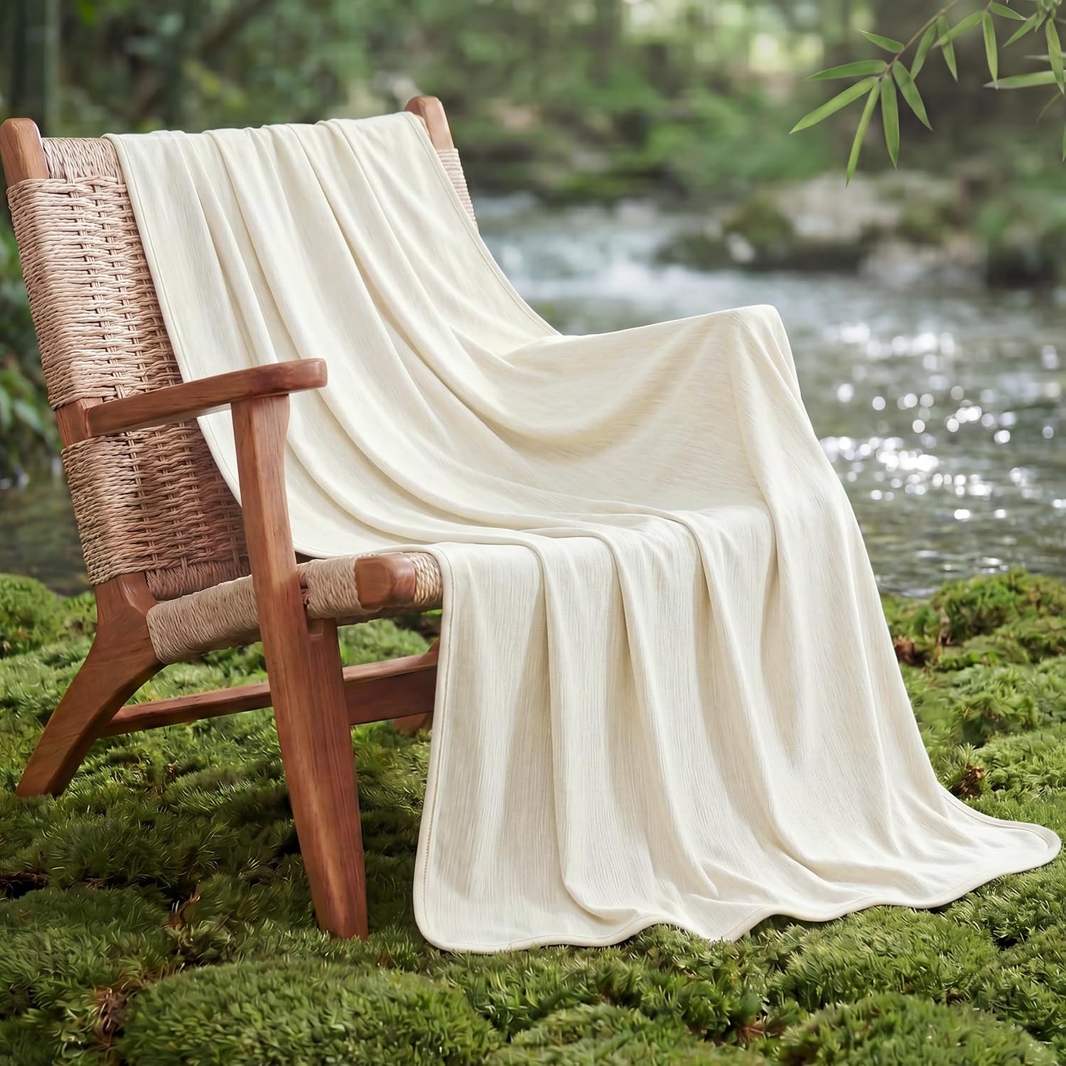Lightweight Summer Cooling Blanket for Hot Sleepers – Bamboo Rayon Throw