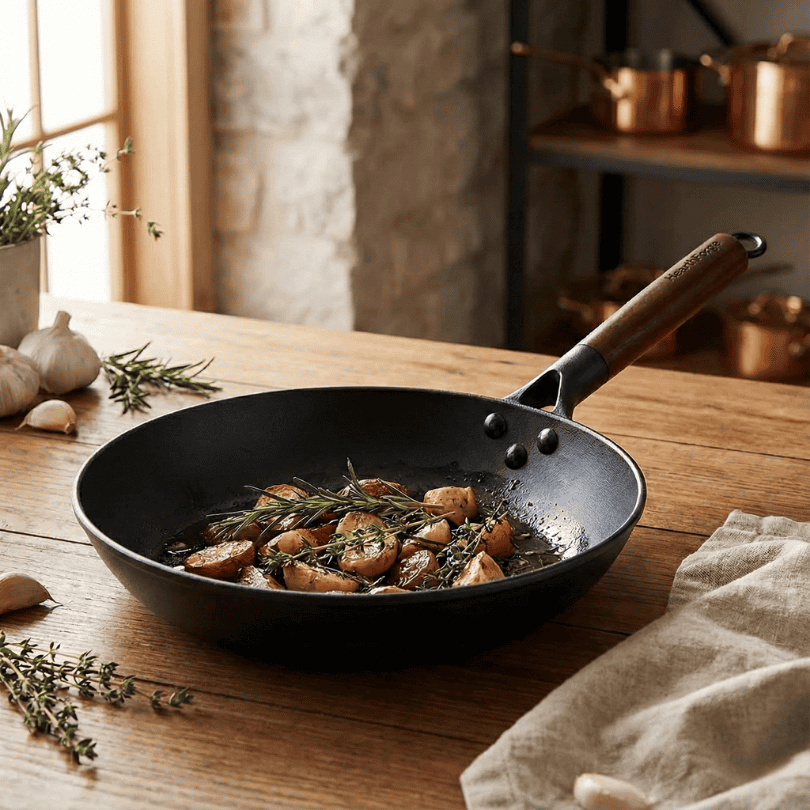 DurableChef Cast Iron Skillet - Versatile Nonstick Cookware
