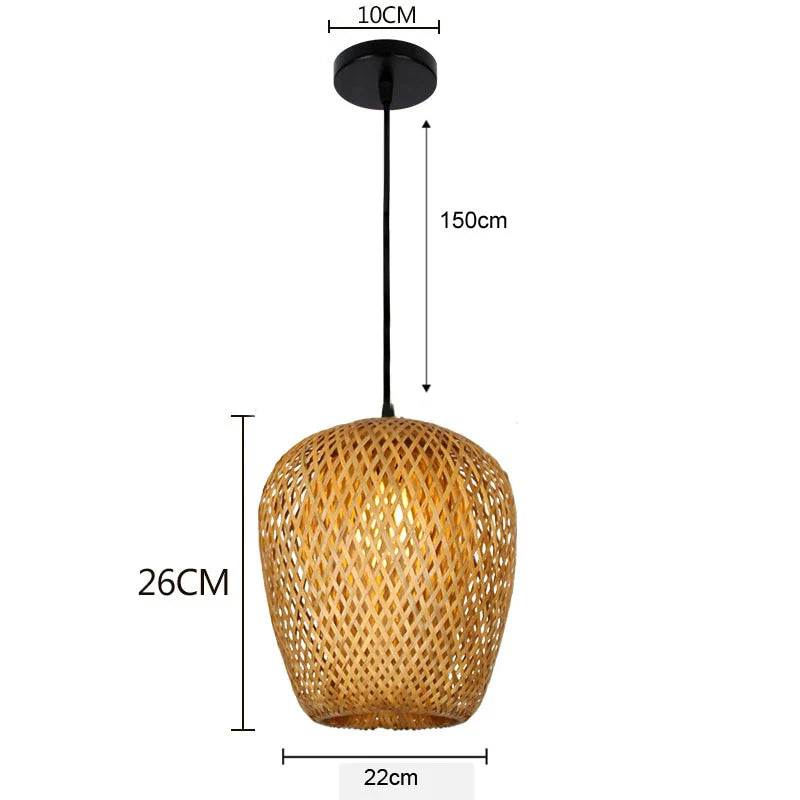 Bamboo Pendant Lamp – Natural Weaving for Soft, Warm Illumination
