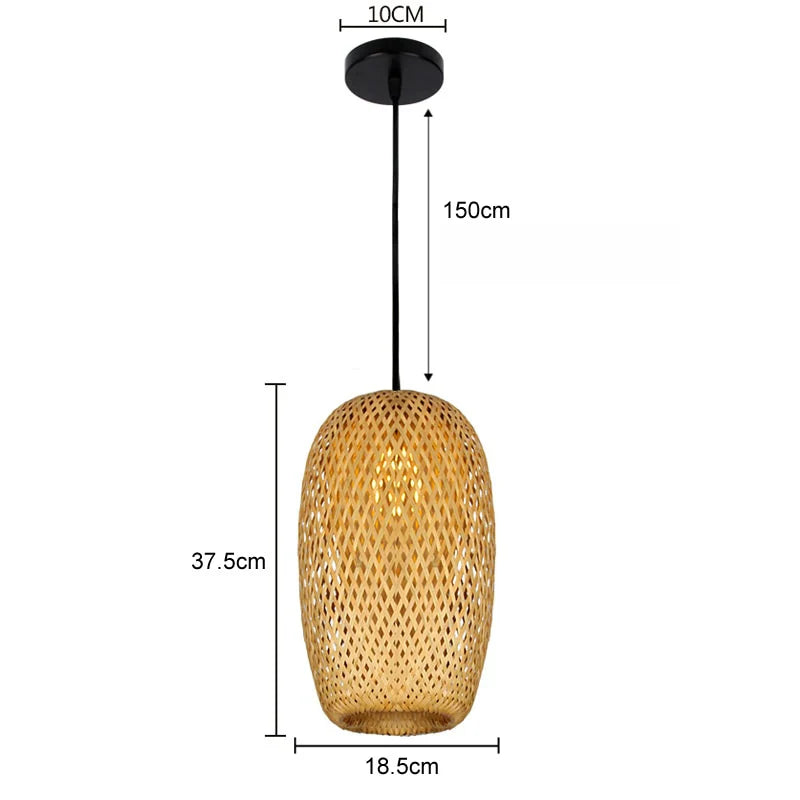 Bamboo Pendant Lamp – Natural Weaving for Soft, Warm Illumination