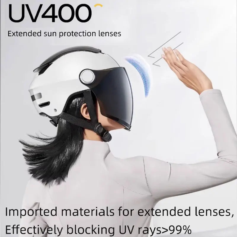 Lightweight Open Face Motorcycle Helmet – Dual Lenses & Breathable Design for Summer