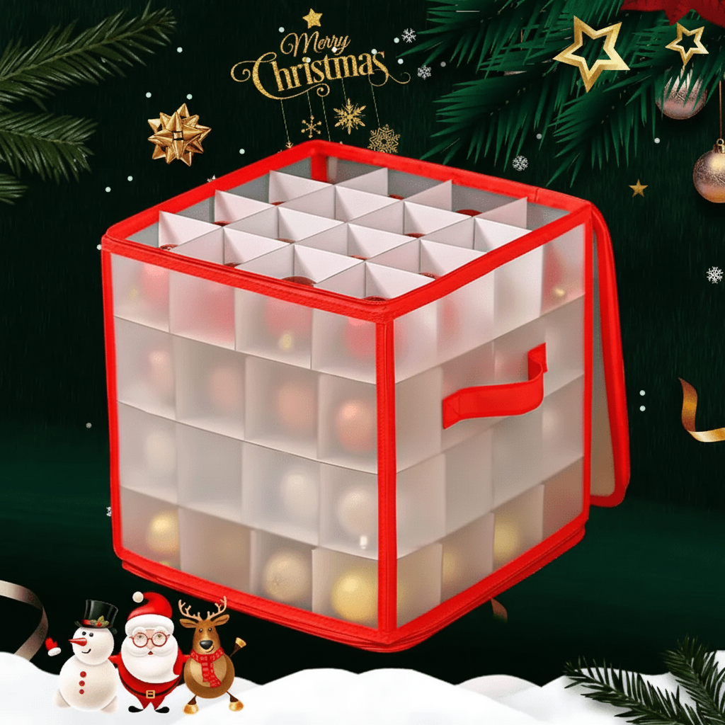 Transparent Holiday Ornament Storage Container
