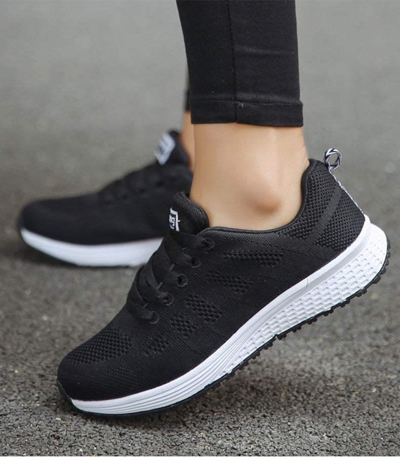 Women’s Orthopedic Sneakers | Gel Cushioning & Supportive Thick Sole | Breathable Knit Mesh | Adjustable Fit for Wide & Narrow Feet