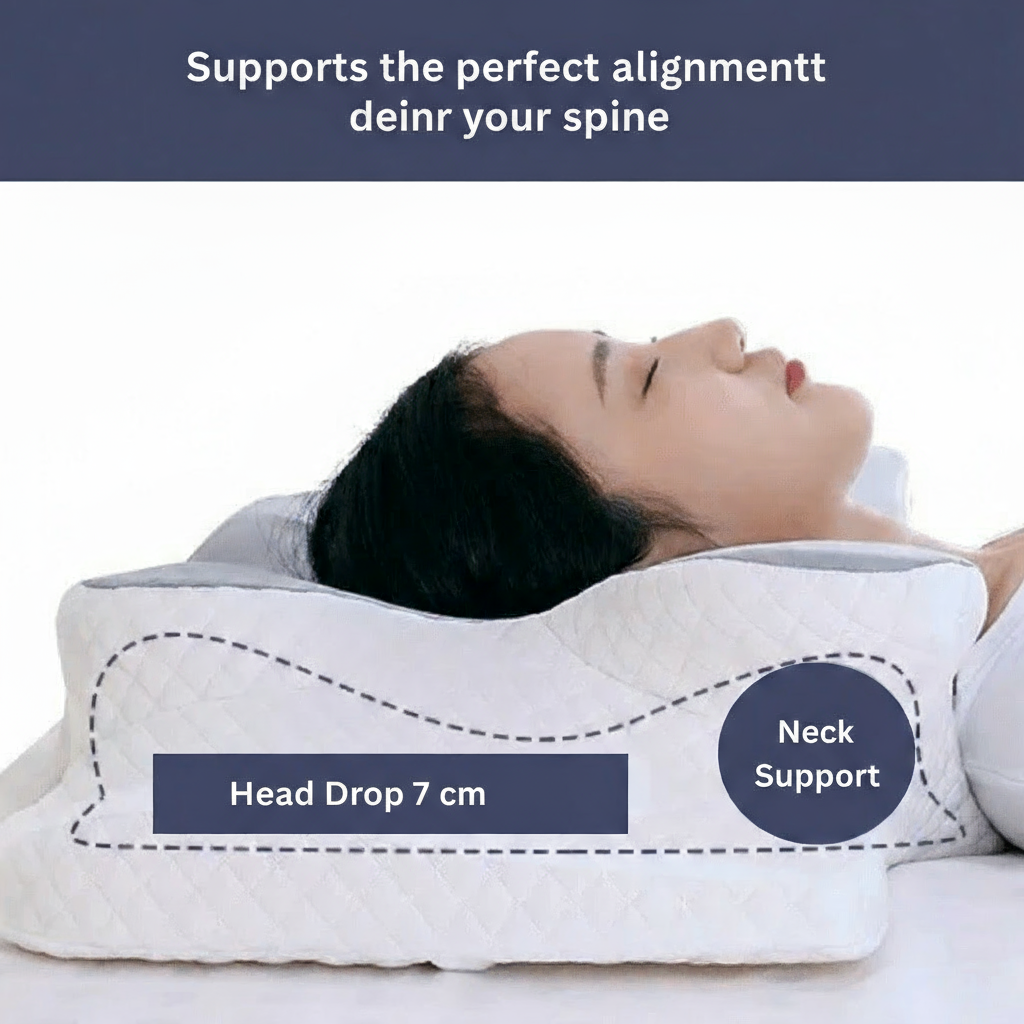 SerenitySleep Ergonomic Memory Foam Pillow for Neck Relief