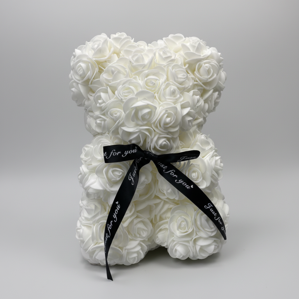 Blossom Teddy: Elegant Floral Keepsake for Special Occasions