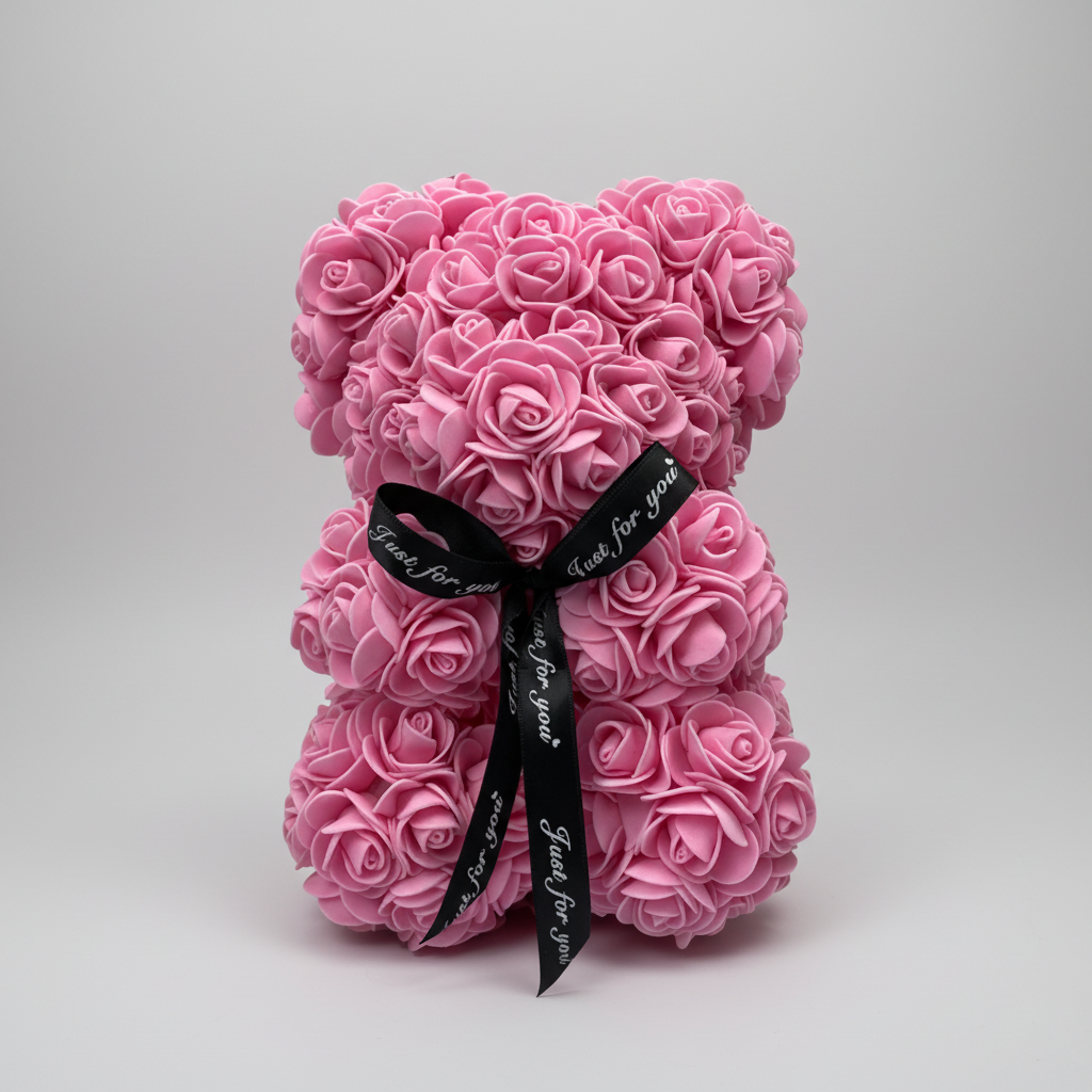 Blossom Teddy: Elegant Floral Keepsake for Special Occasions