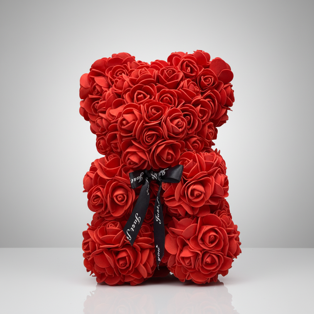 Blossom Teddy: Elegant Floral Keepsake for Special Occasions