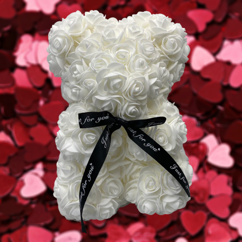 Blossom Teddy: Elegant Floral Keepsake for Special Occasions