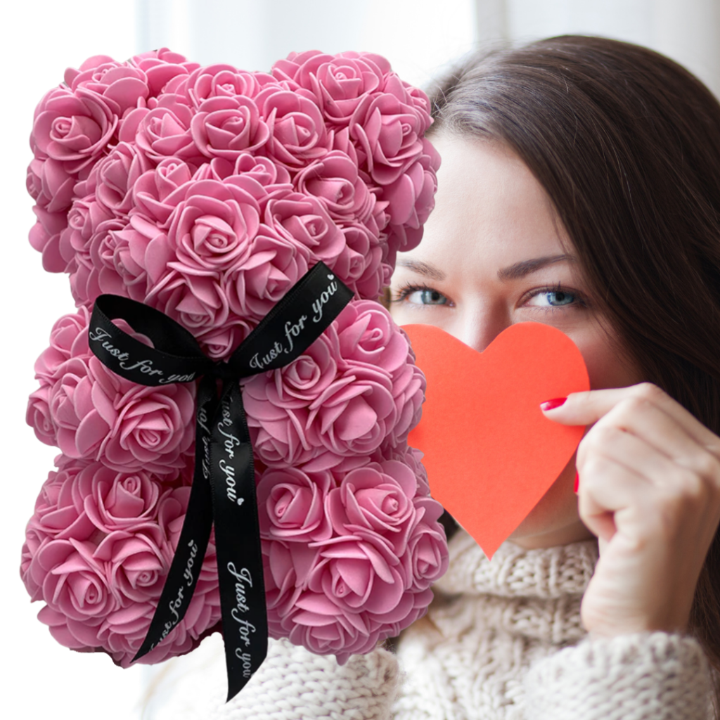 Blossom Teddy: Elegant Floral Keepsake for Special Occasions