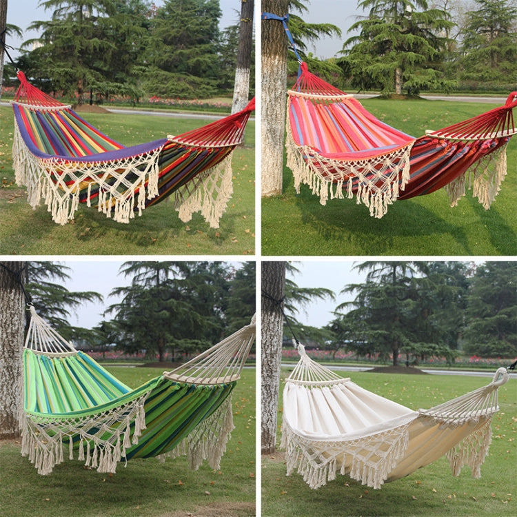 Double Canvas Camping Hammock with Removable Pole – Lightweight & Durable
