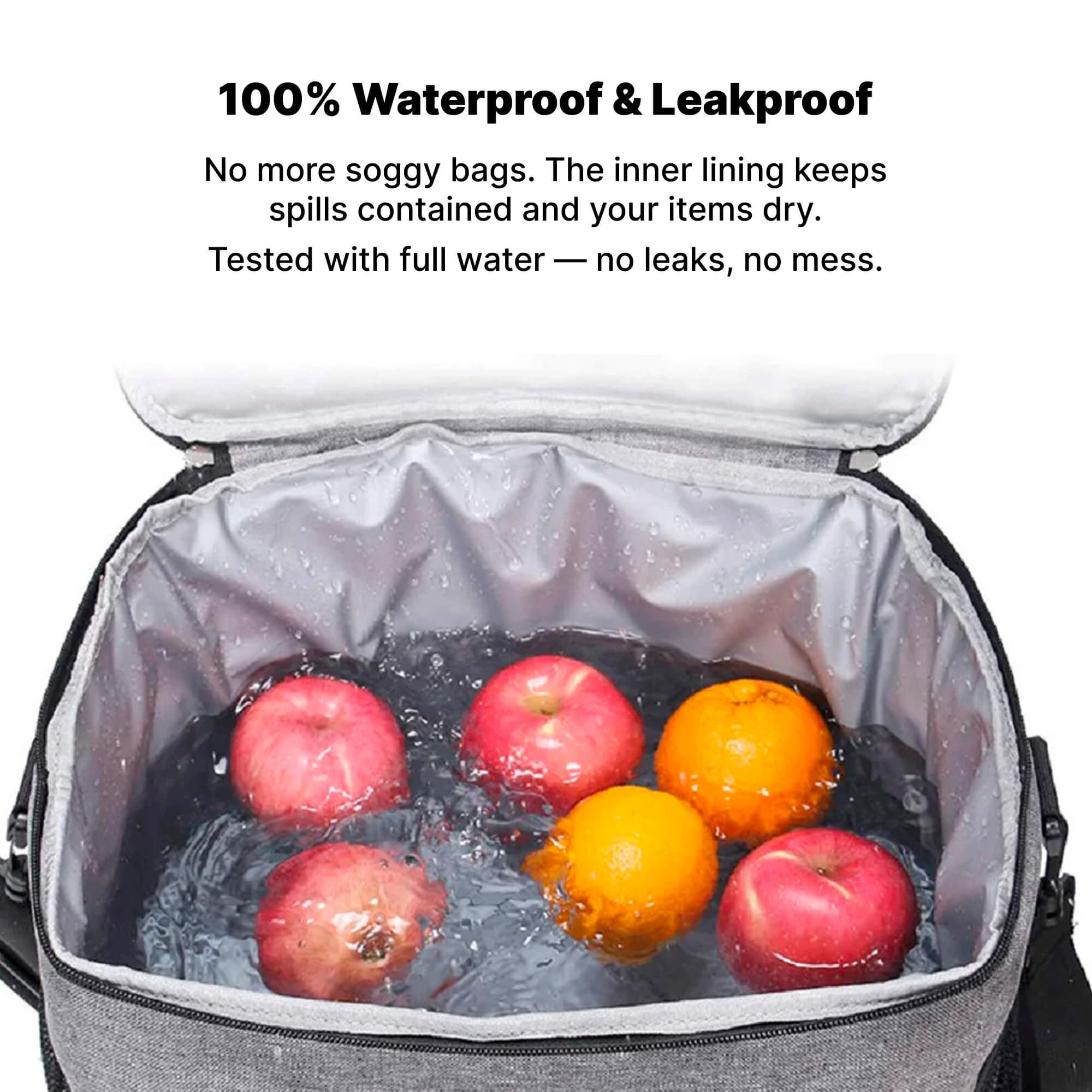 33L Insulated Waterproof Cooler Bag for Outdoor Snacks and Drinks